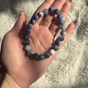 Sodalite Crystal Bracelet – 7” | Natural Stones | Deep Azure | Raw Beauty |